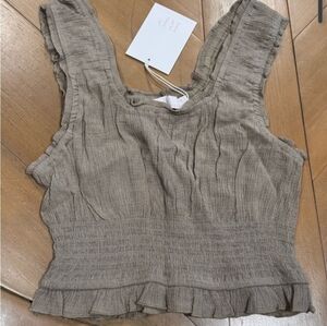 Rachel Parcell Smocked Scoop Tank NWT